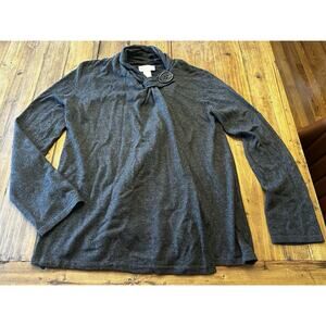 Soft Surroundings Wool Angora Cashmere Cardigan Sweater Size Medium Wrap Cape